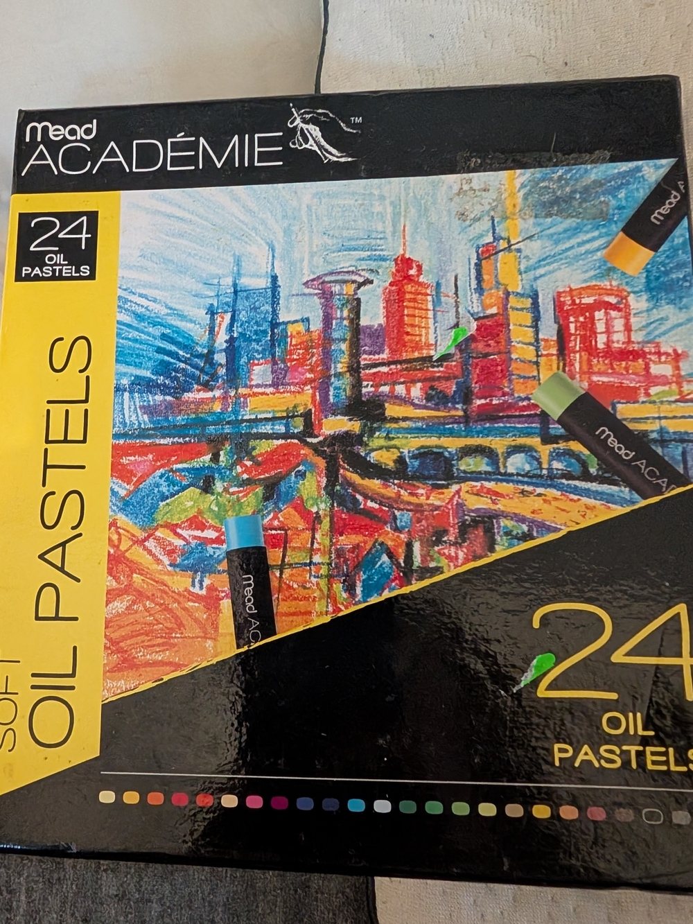 Oil Pastels - Assorted Bright Colors 24 mead. Academie